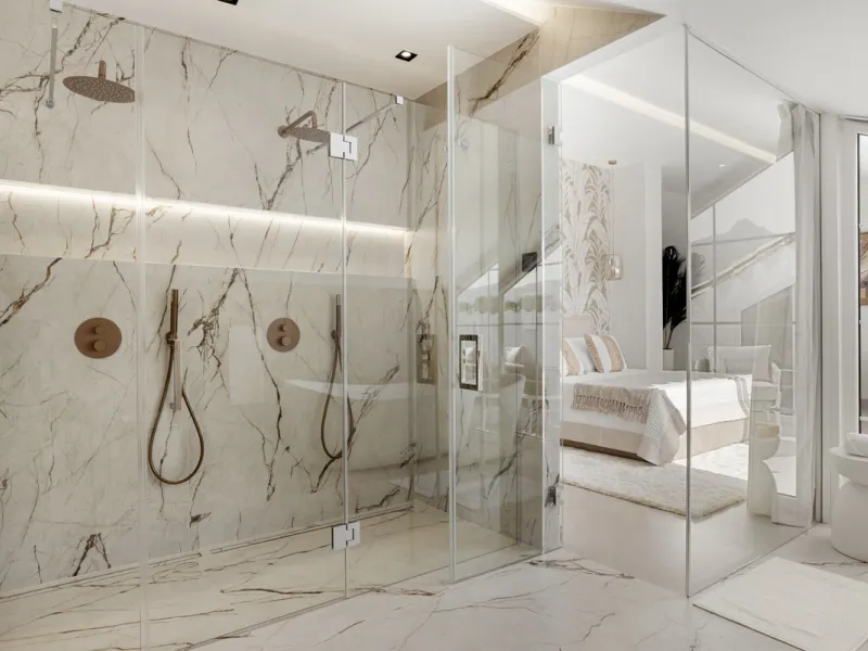 Penthouse Las Lolas is one of those rare residences that immediately conveys harmony, style, and thoughtful design. Positioned at the top of one of Nueva Andalucía's best-located buildings, and just minutes from both Marbella Arena and Puerto Banús, this 