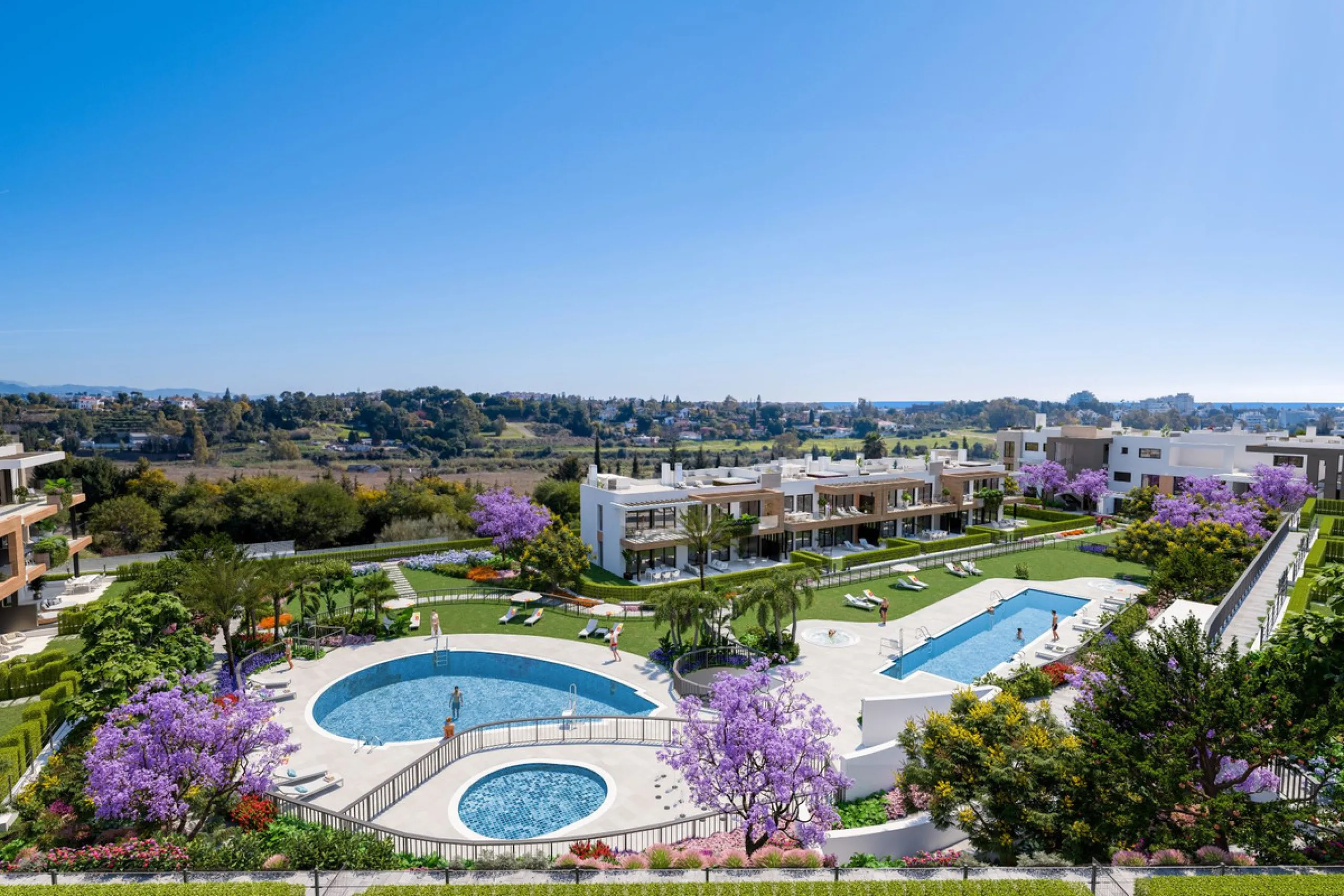 Elegant 3-bedroom, 2-bathroom apartment located on the first floor within an exclusive private residential complex in the Atalaya area, in the golden triangle of Marbella – Estepona – Benahavís.