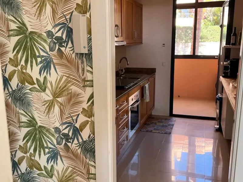 Beautiful holiday apartment, located in Calahonda Alto surrounded by tropical gardens and waterfalls.