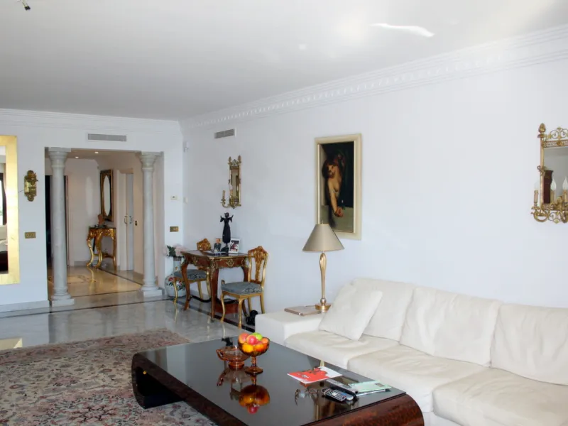 Superb south west facing first floor apartment with panoramic sea views within a five star complex in a luxurious gated urbanisation off the Golden Mile, Marbella.