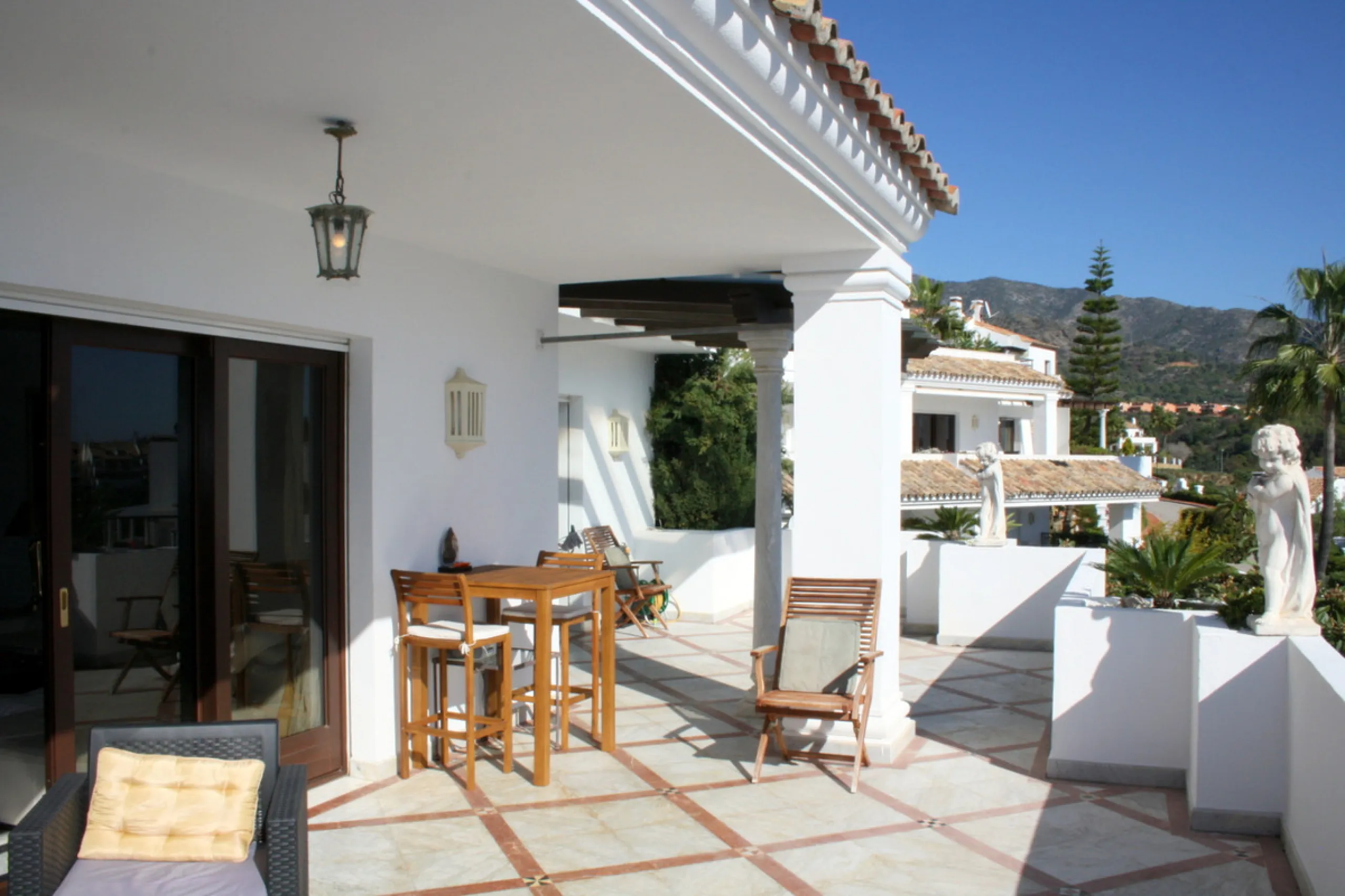 Superb south west facing first floor apartment with panoramic sea views within a five star complex in a luxurious gated urbanisation off the Golden Mile, Marbella.