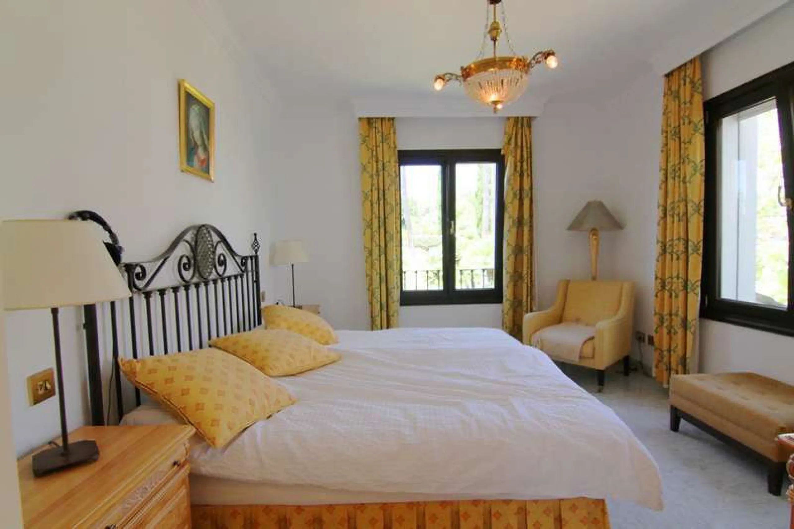 Superb south west facing first floor apartment with panoramic sea views within a five star complex in a luxurious gated urbanisation off the Golden Mile, Marbella.