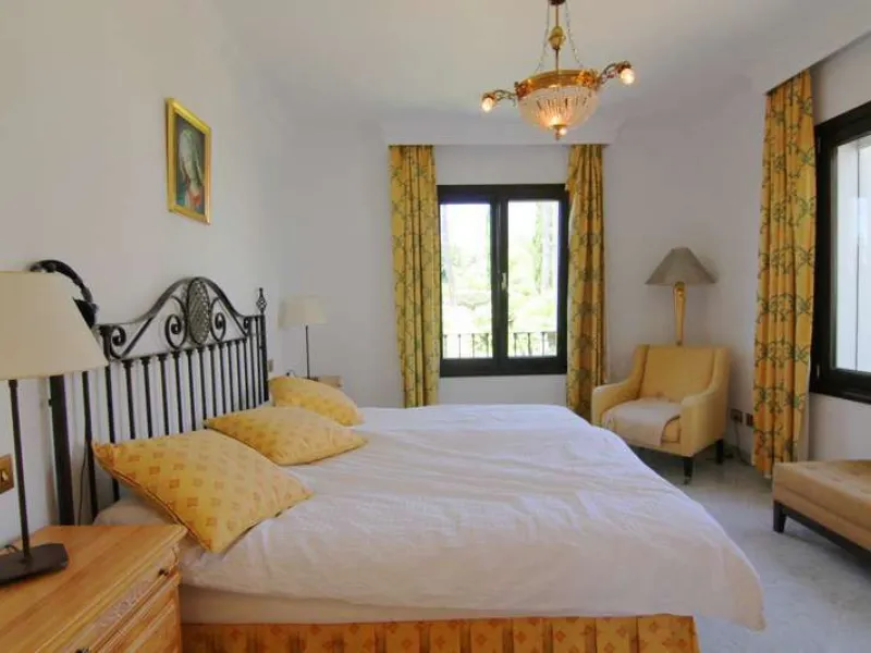 Superb south west facing first floor apartment with panoramic sea views within a five star complex in a luxurious gated urbanisation off the Golden Mile, Marbella.