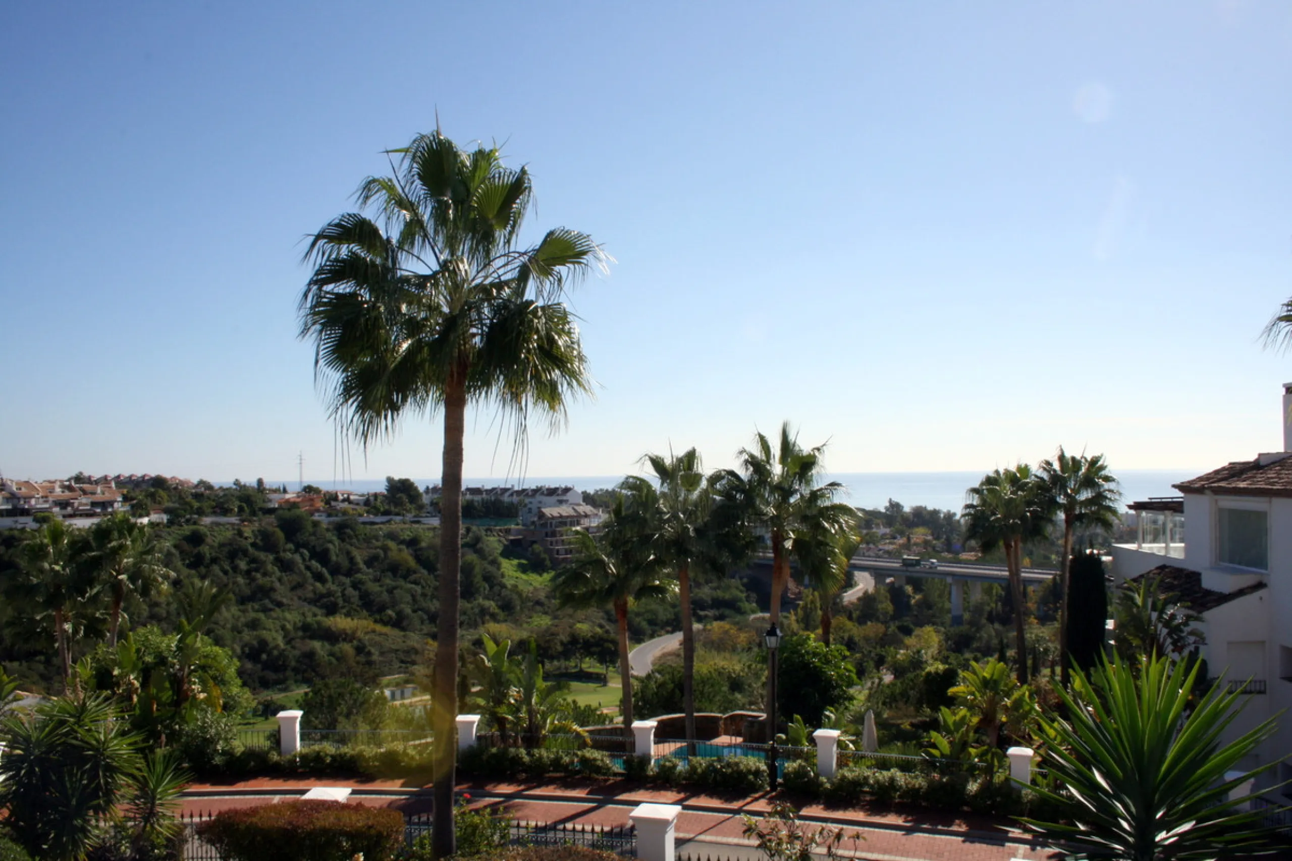 Superb south west facing first floor apartment with panoramic sea views within a five star complex in a luxurious gated urbanisation off the Golden Mile, Marbella.