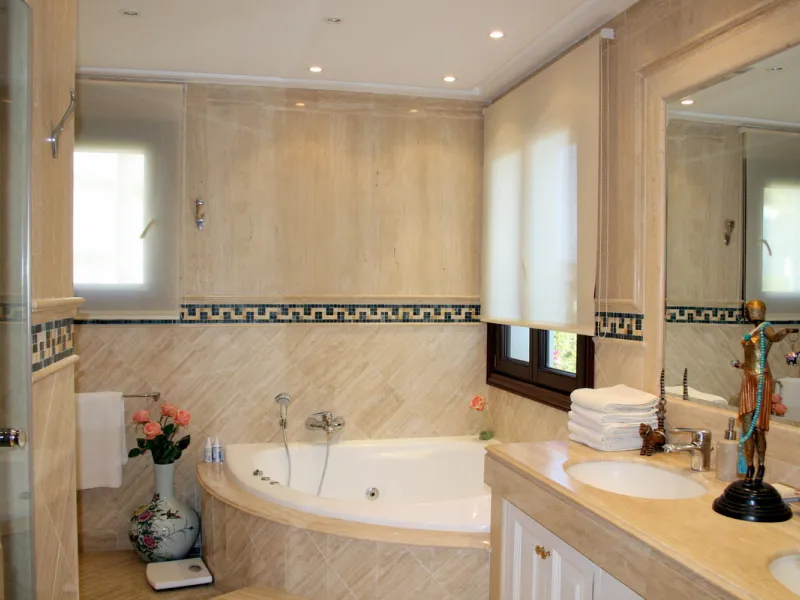 Superb south west facing first floor apartment with panoramic sea views within a five star complex in a luxurious gated urbanisation off the Golden Mile, Marbella.