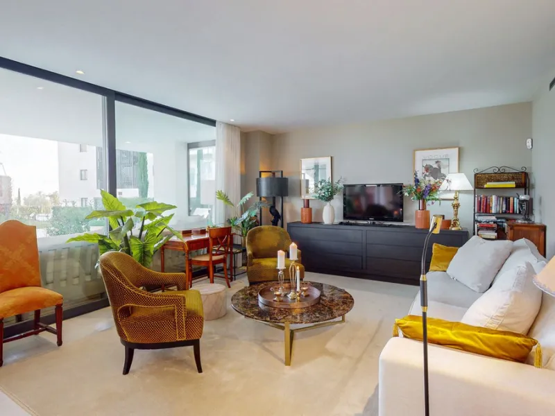 Exceptional 3-Bedroom Luxury Garden Residence with Private Heated Pool, Expansive and sunny Terraces Underfloor Heating, 2 Garage Spaces & Storage