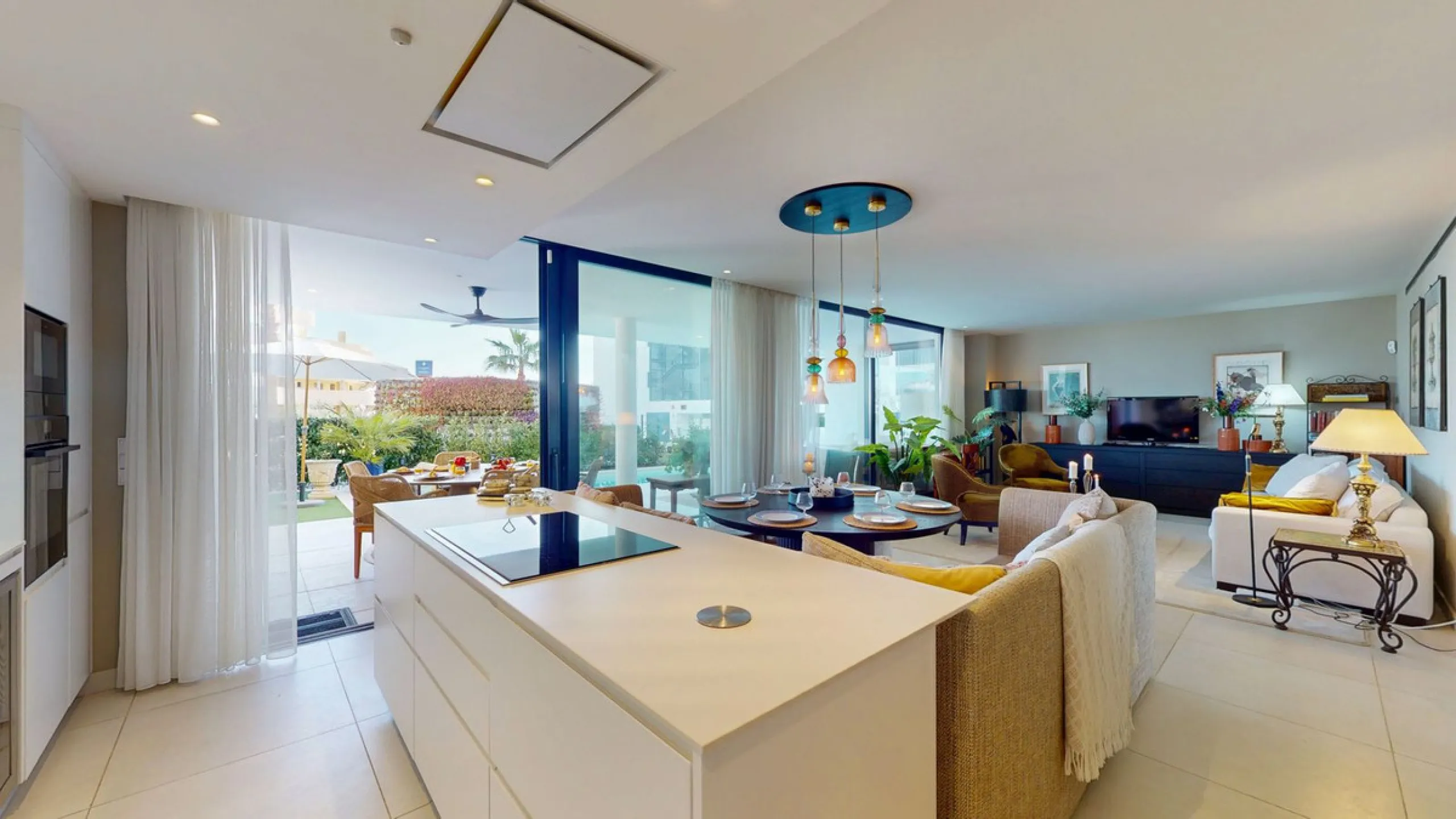 Exceptional 3-Bedroom Luxury Garden Residence with Private Heated Pool, Expansive and sunny Terraces Underfloor Heating, 2 Garage Spaces & Storage