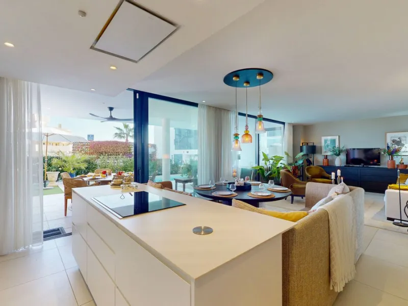 Exceptional 3-Bedroom Luxury Garden Residence with Private Heated Pool, Expansive and sunny Terraces Underfloor Heating, 2 Garage Spaces & Storage