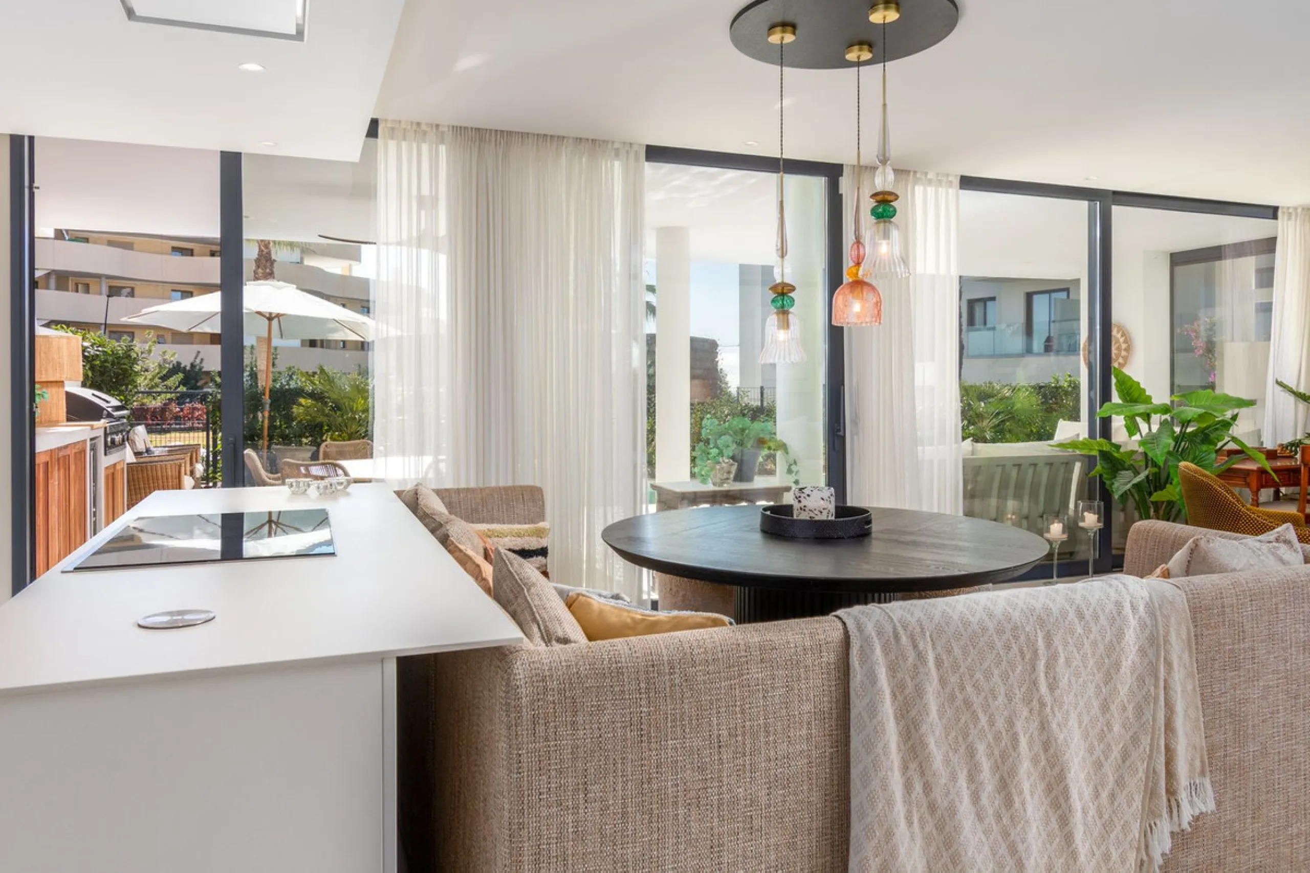 Exceptional 3-Bedroom Luxury Garden Residence with Private Heated Pool, Expansive and sunny Terraces Underfloor Heating, 2 Garage Spaces & Storage