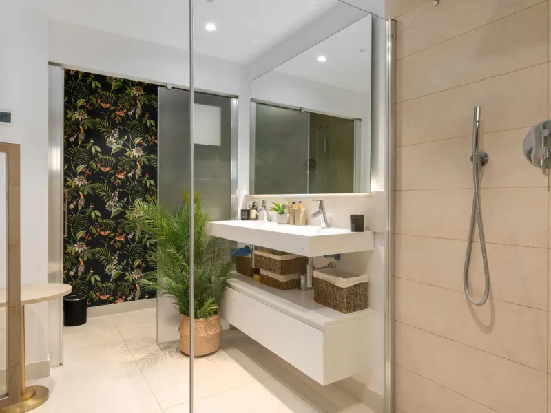 Exceptional 3-Bedroom Luxury Garden Residence with Private Heated Pool, Expansive and sunny Terraces Underfloor Heating, 2 Garage Spaces & Storage
