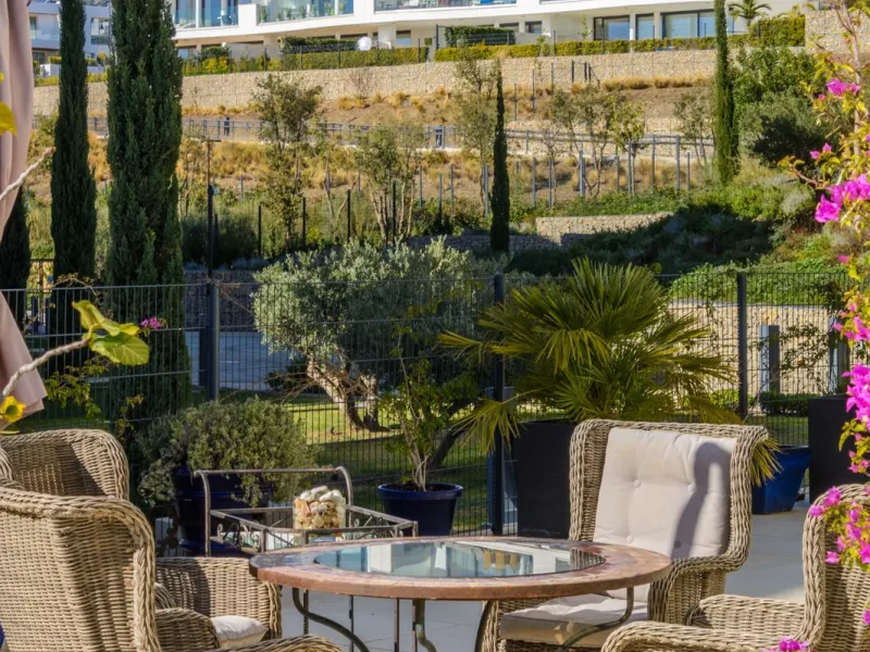 Exceptional 3-Bedroom Luxury Garden Residence with Private Heated Pool, Expansive and sunny Terraces Underfloor Heating, 2 Garage Spaces & Storage