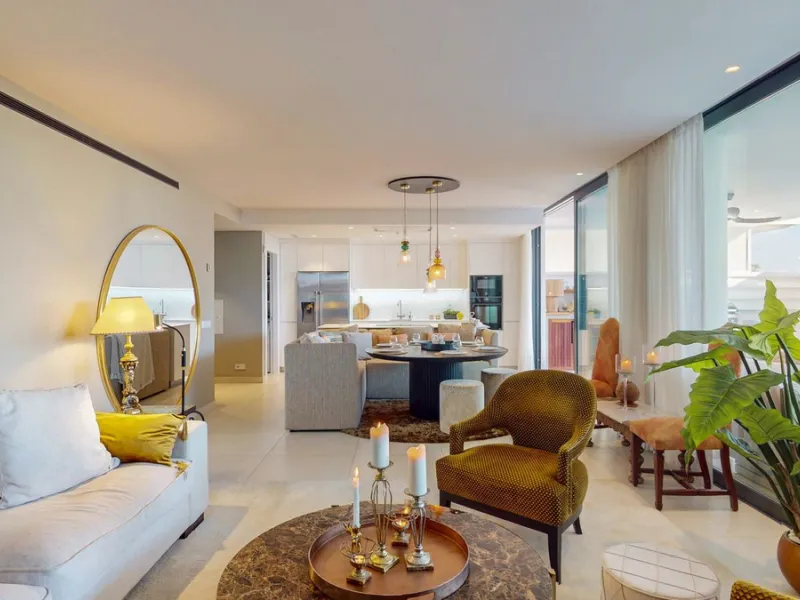 Exceptional 3-Bedroom Luxury Garden Residence with Private Heated Pool, Expansive and sunny Terraces Underfloor Heating, 2 Garage Spaces & Storage