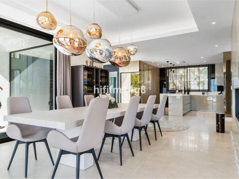 Discover an exceptional key-ready luxury villa for sale in the prestigious Los Flamingos Golf Resort, one of the most sought-after residential areas on the Costa del Sol, home to the world-famous Villa Padierna. This frontline golf property offers uninter