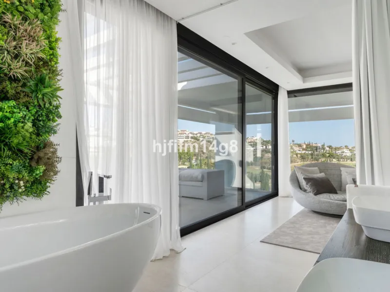 Discover an exceptional key-ready luxury villa for sale in the prestigious Los Flamingos Golf Resort, one of the most sought-after residential areas on the Costa del Sol, home to the world-famous Villa Padierna. This frontline golf property offers uninter