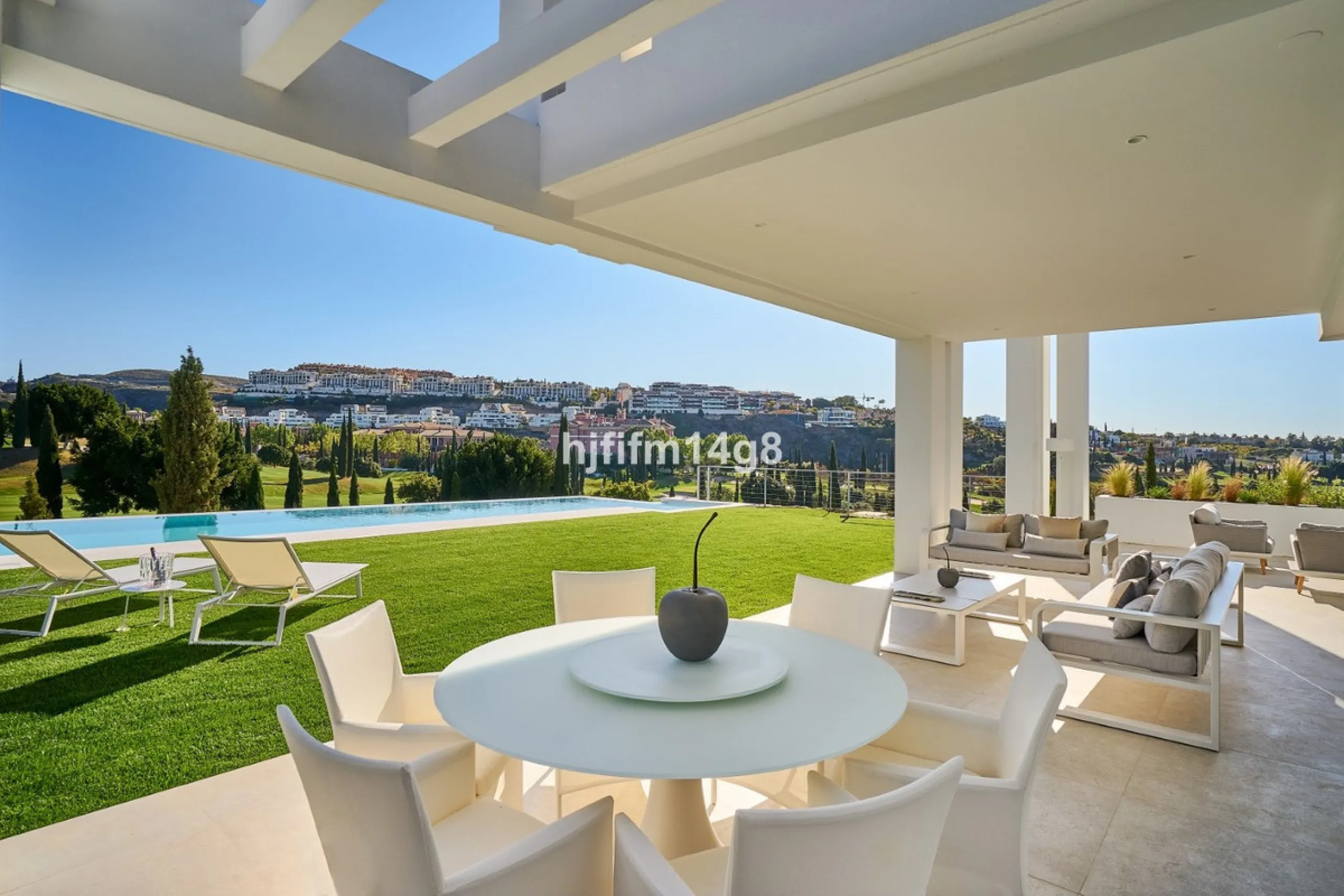 Discover an exceptional key-ready luxury villa for sale in the prestigious Los Flamingos Golf Resort, one of the most sought-after residential areas on the Costa del Sol, home to the world-famous Villa Padierna. This frontline golf property offers uninter