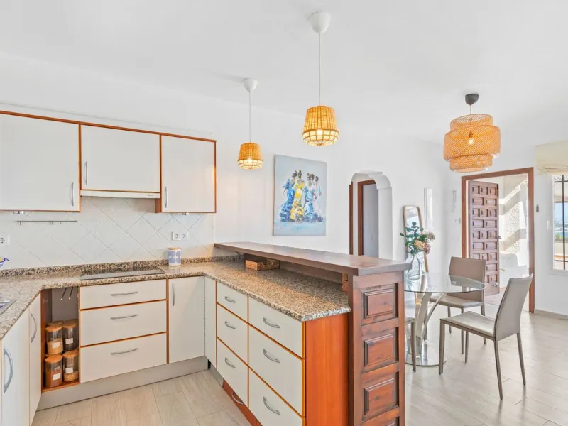 In a well-established and peaceful residential area, this villa enjoys an elevated position that allows for truly stunning open views of the Mediterranean and an uncommon level of privacy.
