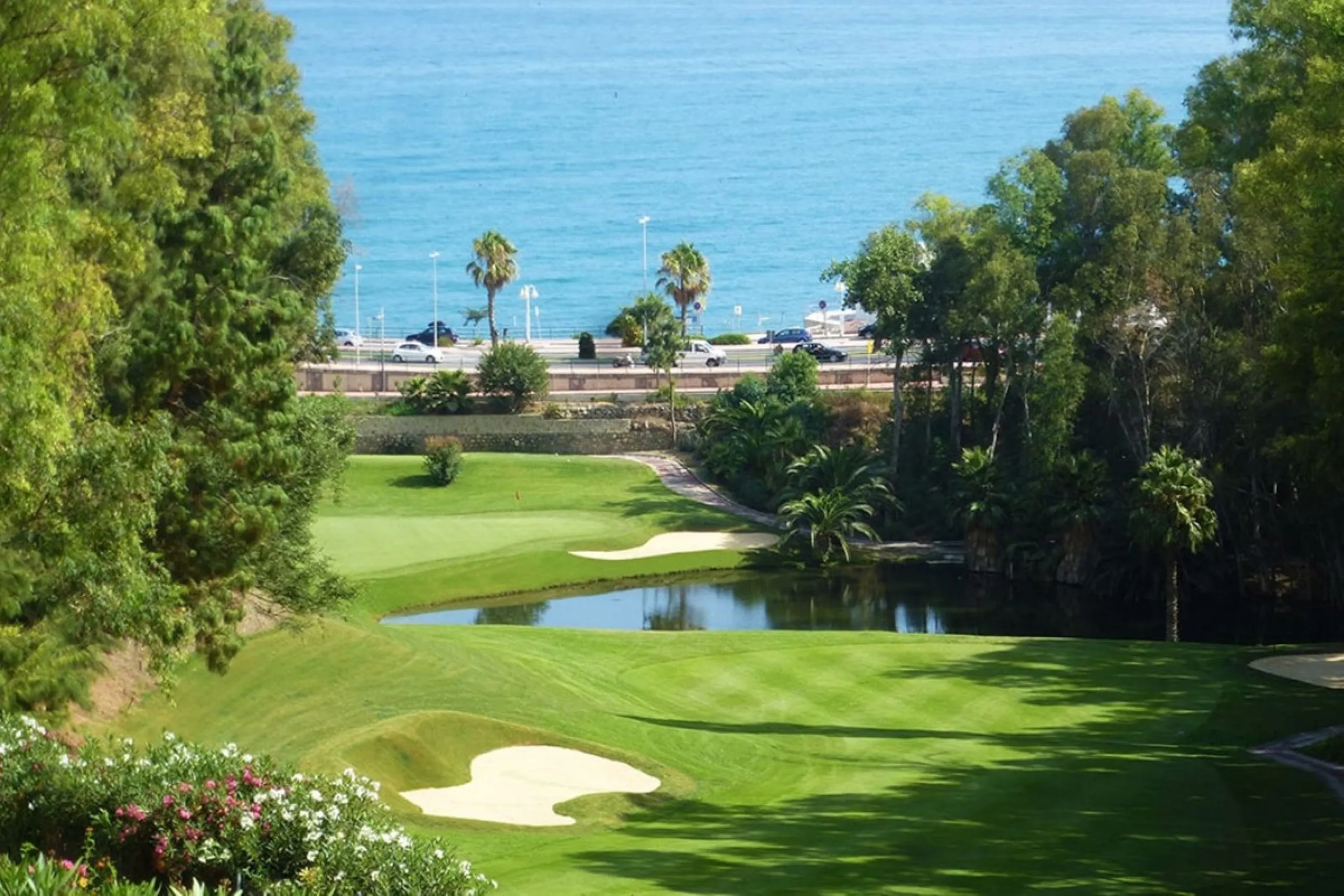 FIRST LINE OF THE GOLF COURSE IN TORREQUEBRADA, BENALMÁDENA