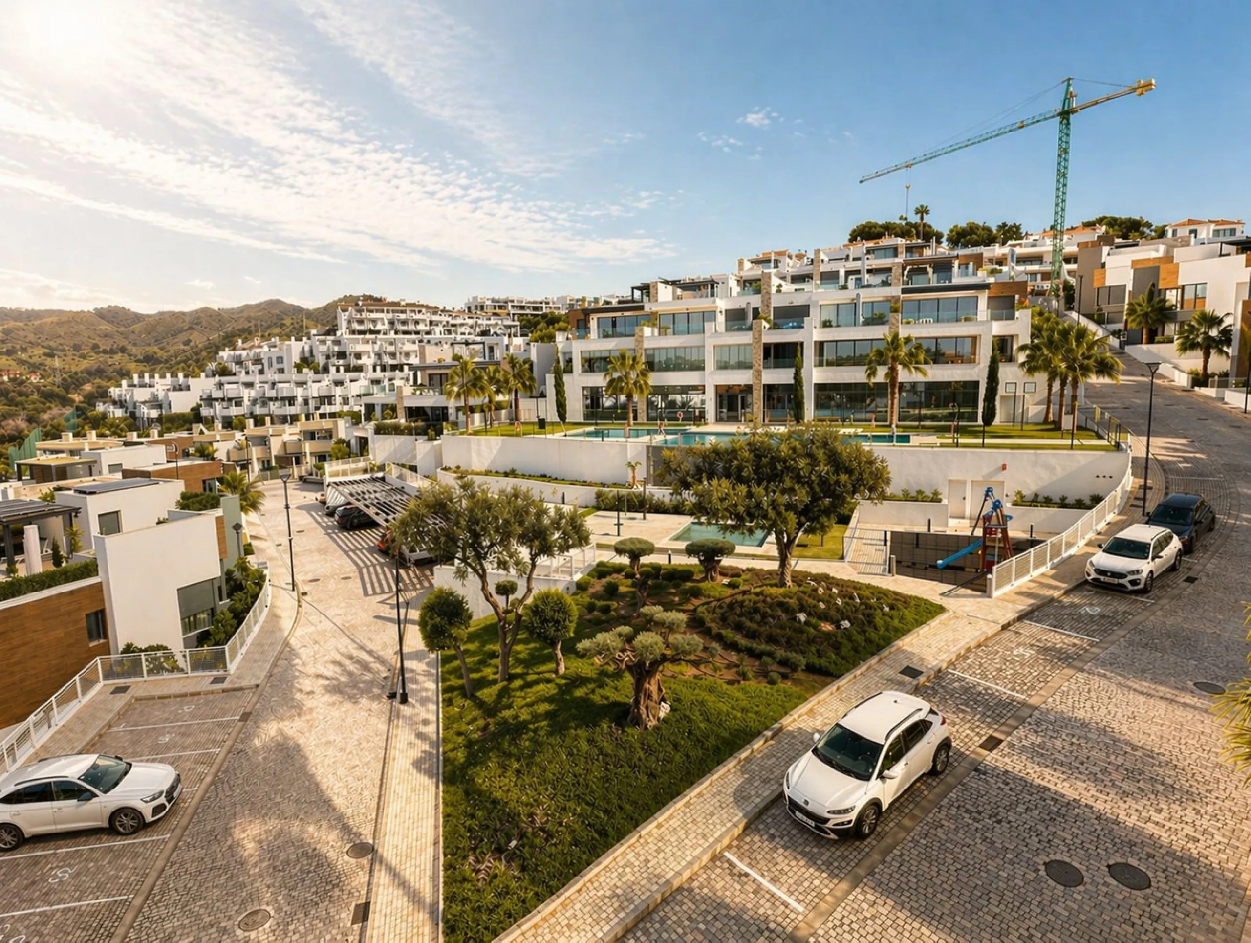 2-bedroom apartment, terrace, private pool, and garage in Cabopino, Marbella.