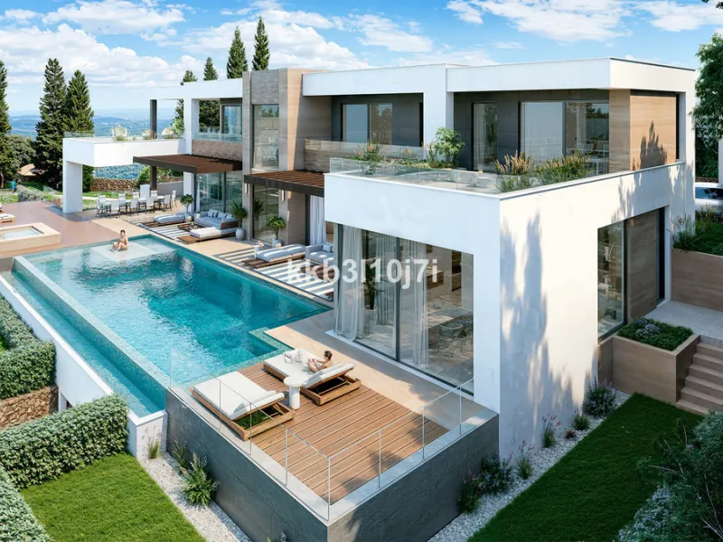 Situated in one of the most desirable residential areas of Nueva Andalucía, this impressive new-build villa currently under construction represents a rare opportunity to acquire a contemporary home with spectacular views of the Mediterranean Sea and the i