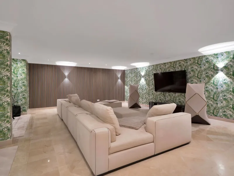 Set within the exclusive gated community of Monte Mayor, this exceptional south-facing detached villa offers breathtaking panoramic sea views from a generous 4,075m² plot. This villa stands out from most due to the elegant combination of Andalucian archit
