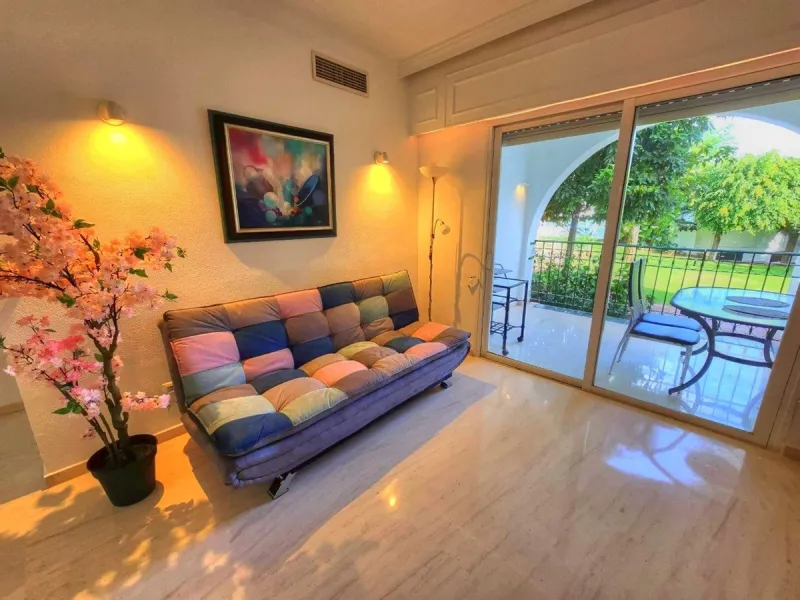 First line beach complex. Direct access to beach promenade, mediteranean sea and beach restaurants.