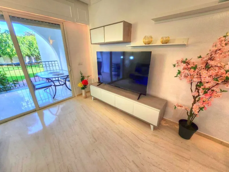 First line beach complex. Direct access to beach promenade, mediteranean sea and beach restaurants.