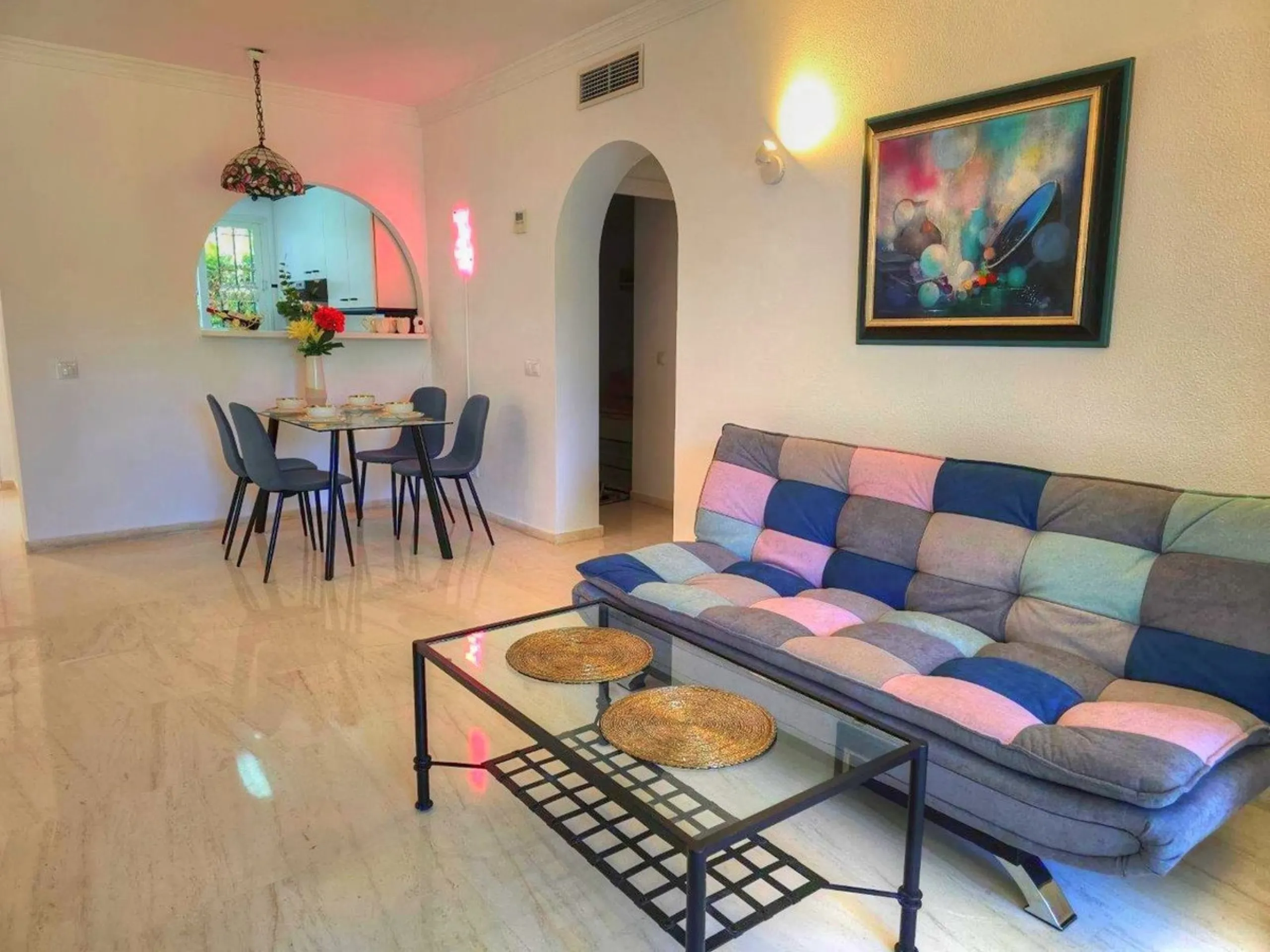 First line beach complex. Direct access to beach promenade, mediteranean sea and beach restaurants.