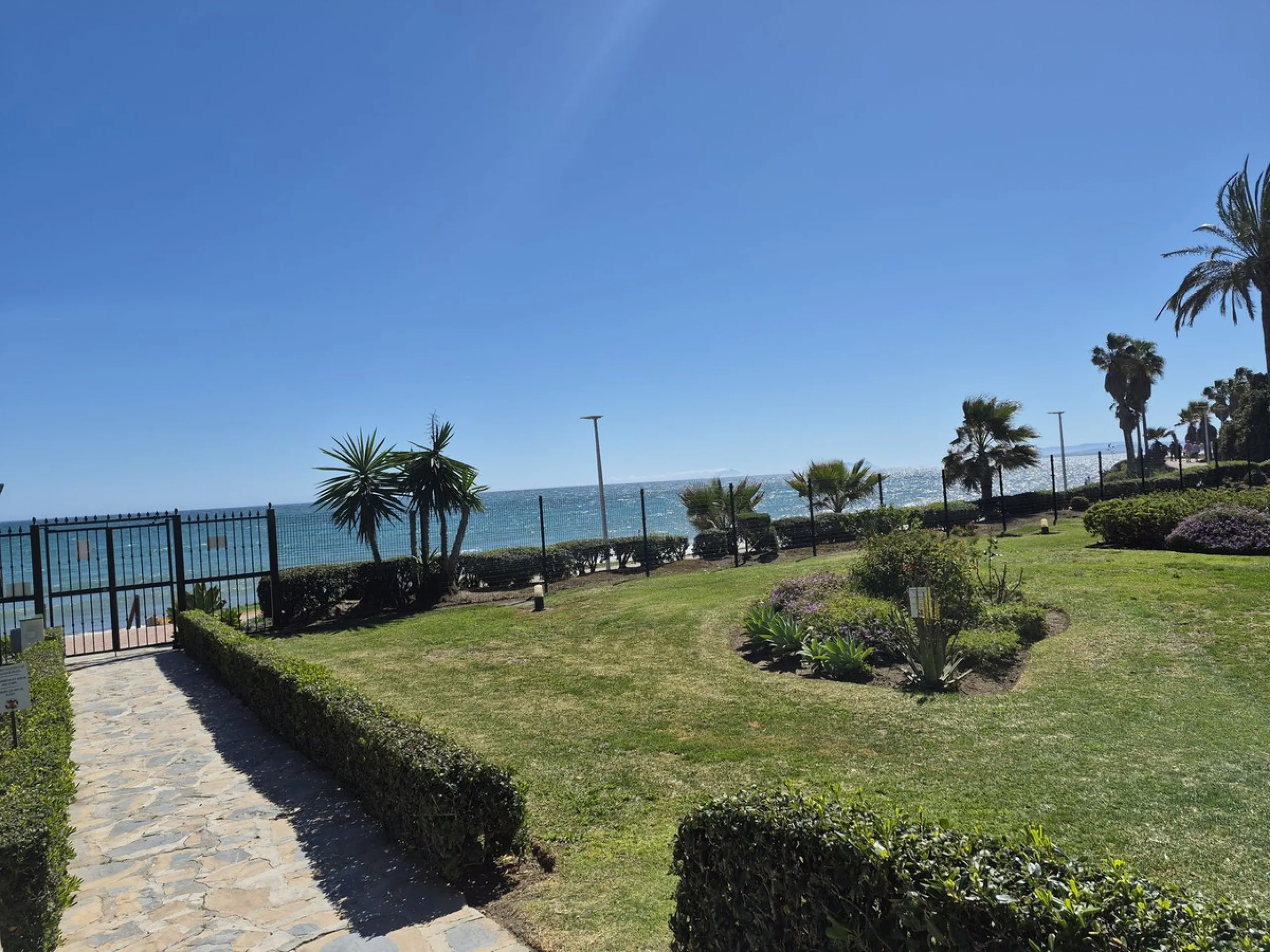 First line beach complex. Direct access to beach promenade, mediteranean sea and beach restaurants.