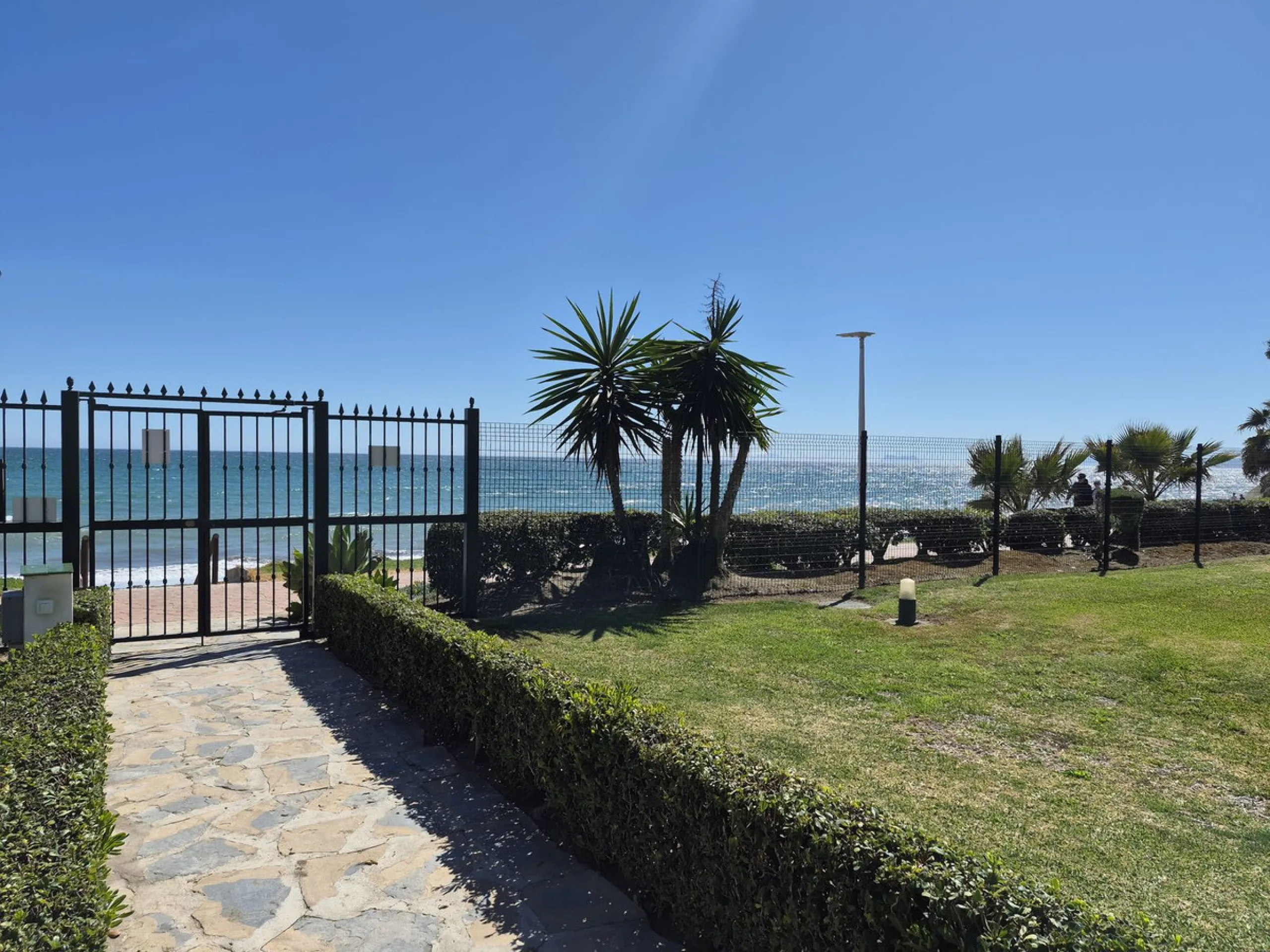 First line beach complex. Direct access to beach promenade, mediteranean sea and beach restaurants.
