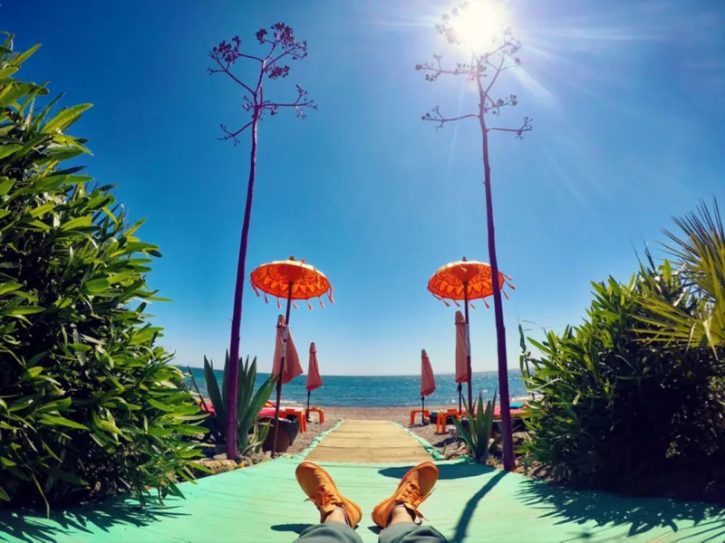 First line beach complex. Direct access to beach promenade, mediteranean sea and beach restaurants.