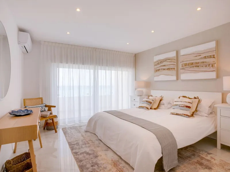 A beautifully renovated beachfront villa with perfect sea views. The house has been tastefully modernised to offer a large open plan living room with fully fitted modern kitchen, on the lower level is also one of the 3 bedrooms with bathroom.