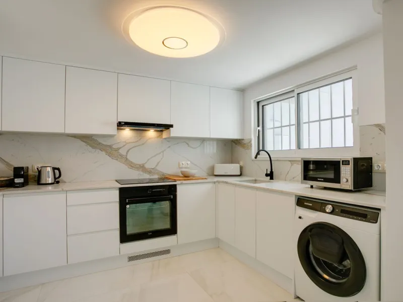 A beautifully renovated beachfront villa with perfect sea views. The house has been tastefully modernised to offer a large open plan living room with fully fitted modern kitchen, on the lower level is also one of the 3 bedrooms with bathroom.