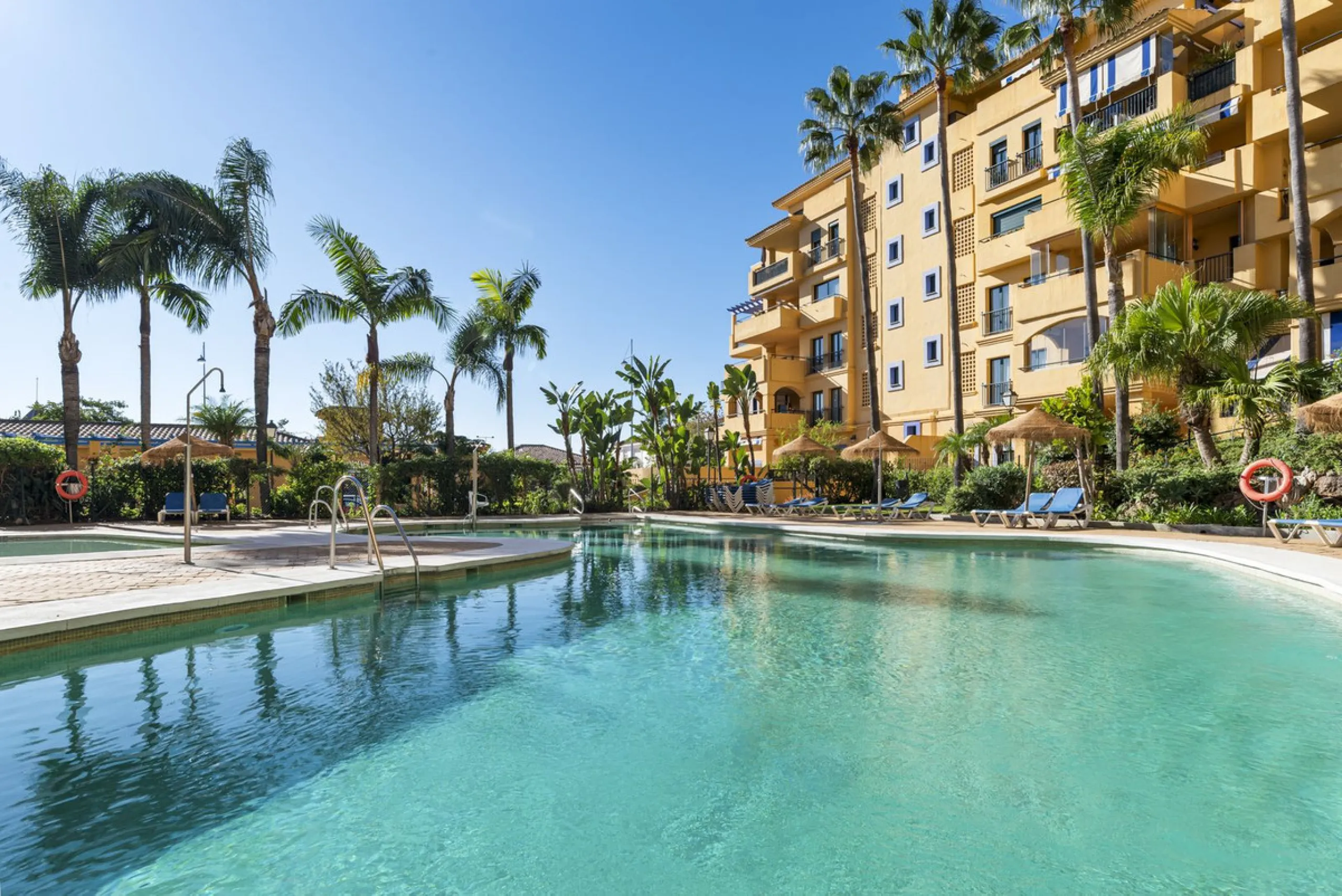 The property is located beachside San Pedro de Alcantara and set within one of the most sought-after areas of the Costa Del Sol. New to the market, we are offering this spacious 2 bedroom apartment for sale which sits on the third floor of the well secure