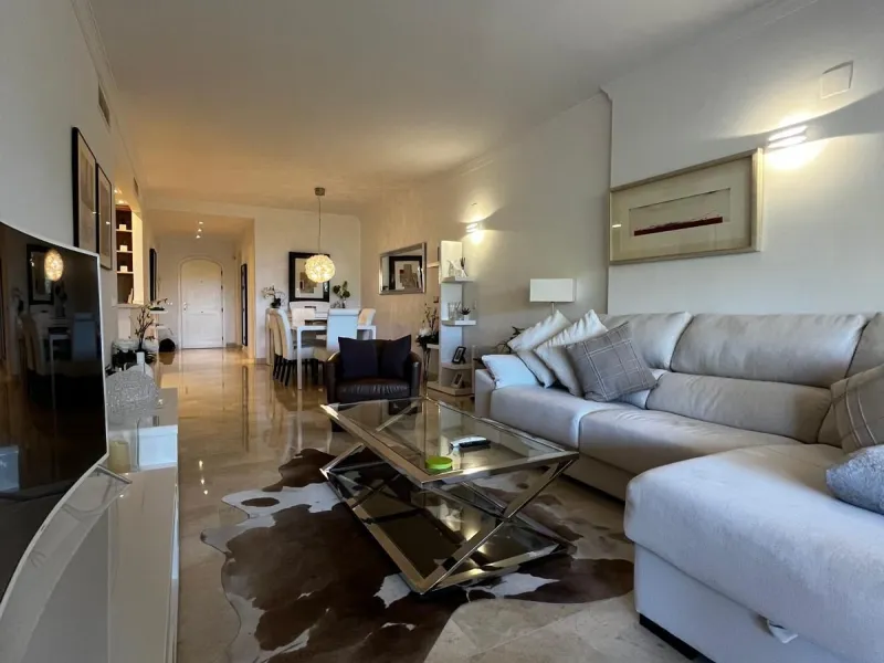 Beautiful modern ground floor two-bedroom, two-bathroom ground floor apartment located in the prestigious Elviria area on the Costa Del Sol.