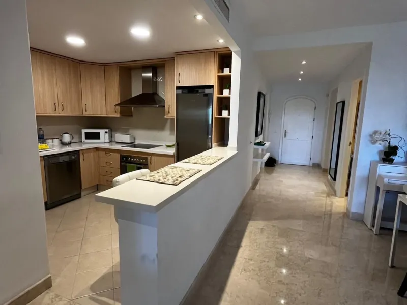 Beautiful modern ground floor two-bedroom, two-bathroom ground floor apartment located in the prestigious Elviria area on the Costa Del Sol.