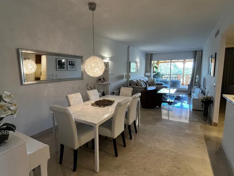 Beautiful modern ground floor two-bedroom, two-bathroom ground floor apartment located in the prestigious Elviria area on the Costa Del Sol.