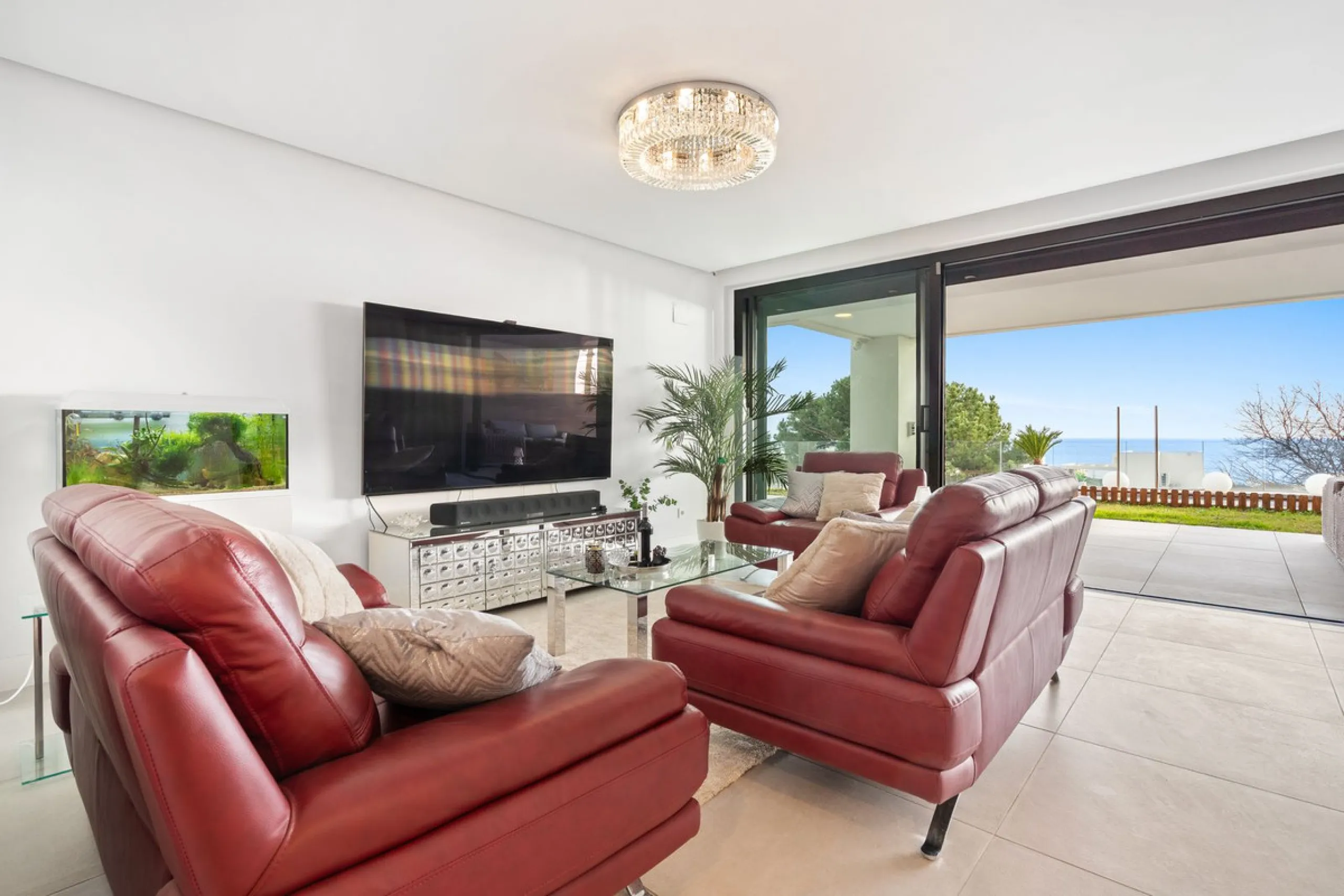 Absolutely stunning, spacious, bright and totally  luxurious   apartment with private garden and pool, enjoying panoramic seaviews.