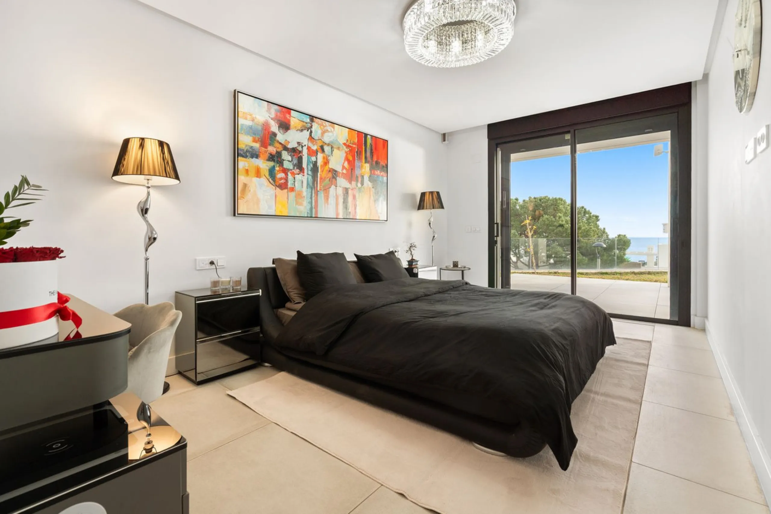 Absolutely stunning, spacious, bright and totally  luxurious   apartment with private garden and pool, enjoying panoramic seaviews.