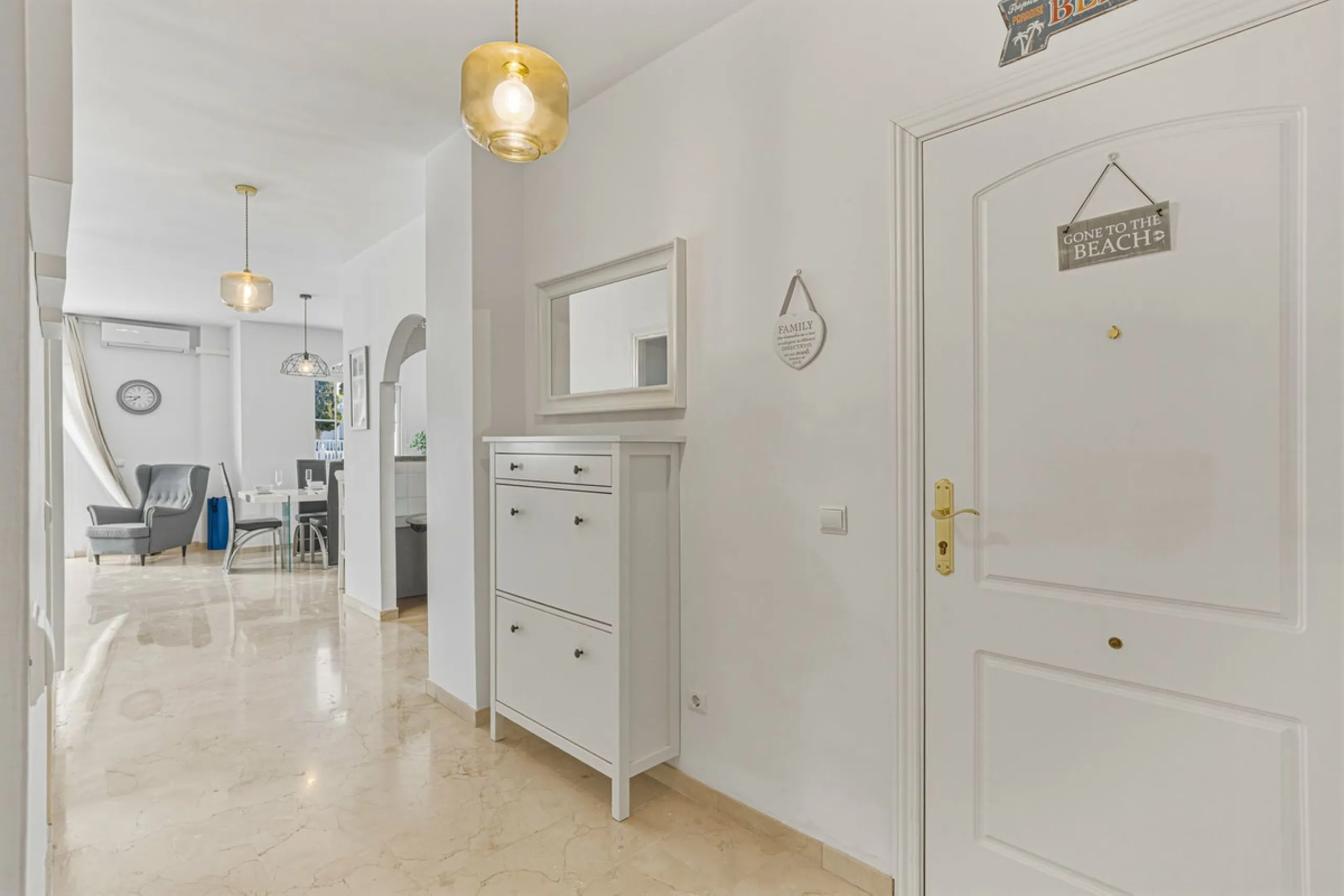 Situated in the sought-after area of Riviera del Sol, Mijas, this well-presented three-bedroom, two-bathroom first-floor apartment offers comfortable coastal living within walking distance of local amenities and the beach.