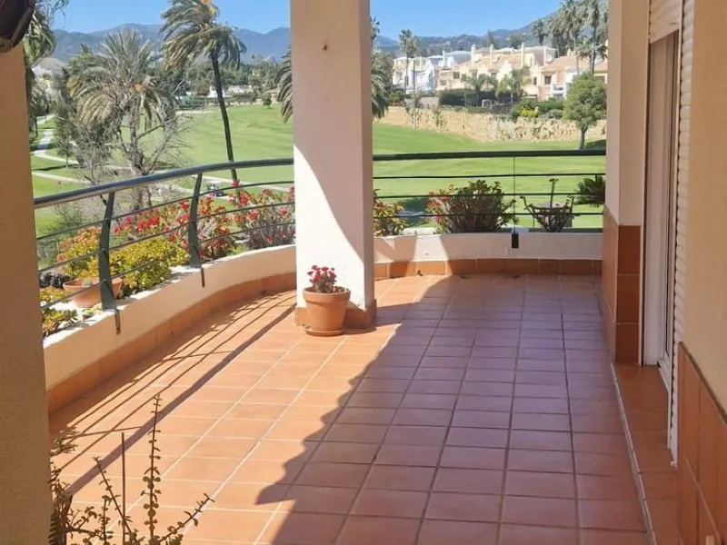 Bright apartment with golf course, garden, and pool views in a gated community!