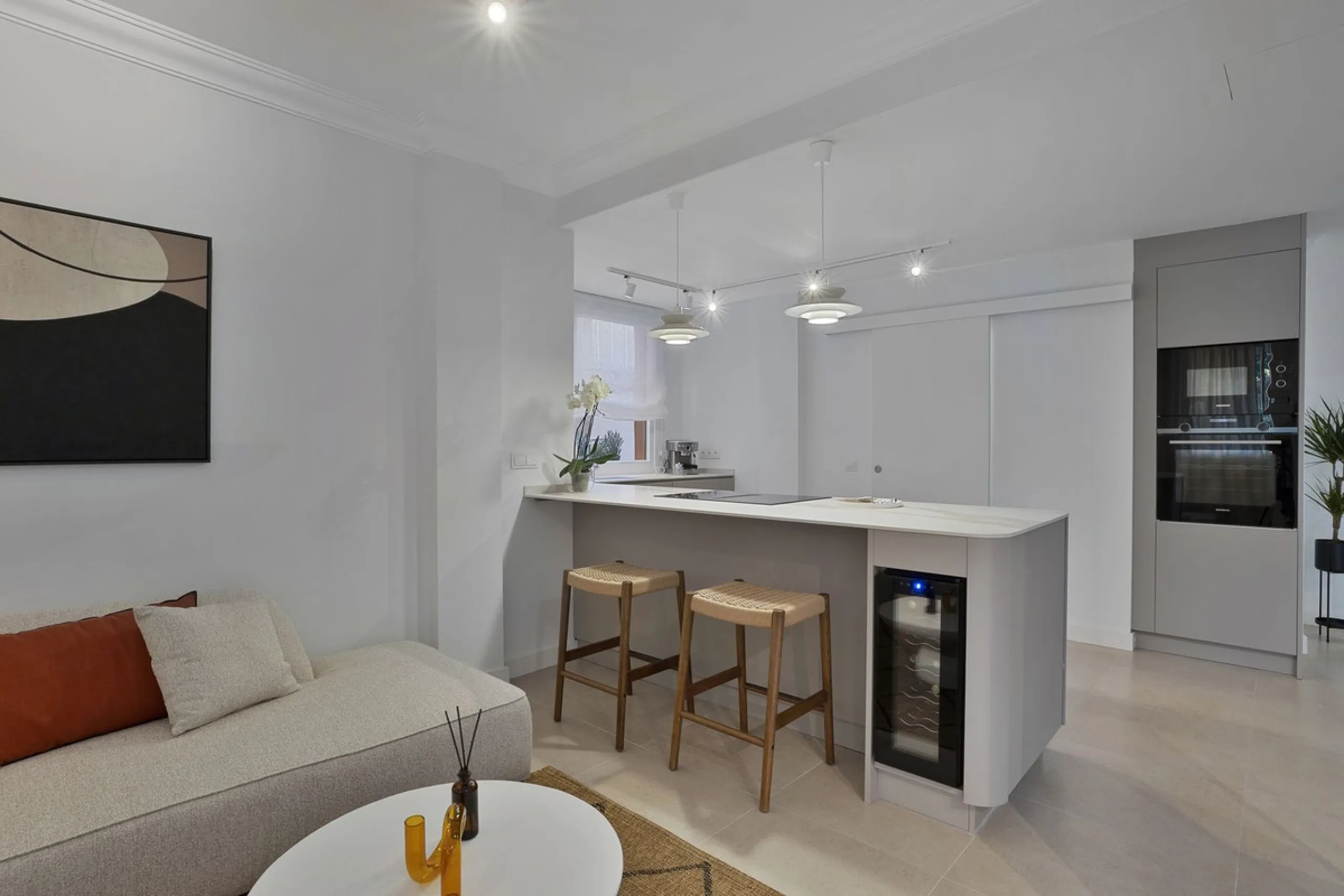 Bright and modern 2-room apartments with high ceilings, filled with sunlight and a sense of space.