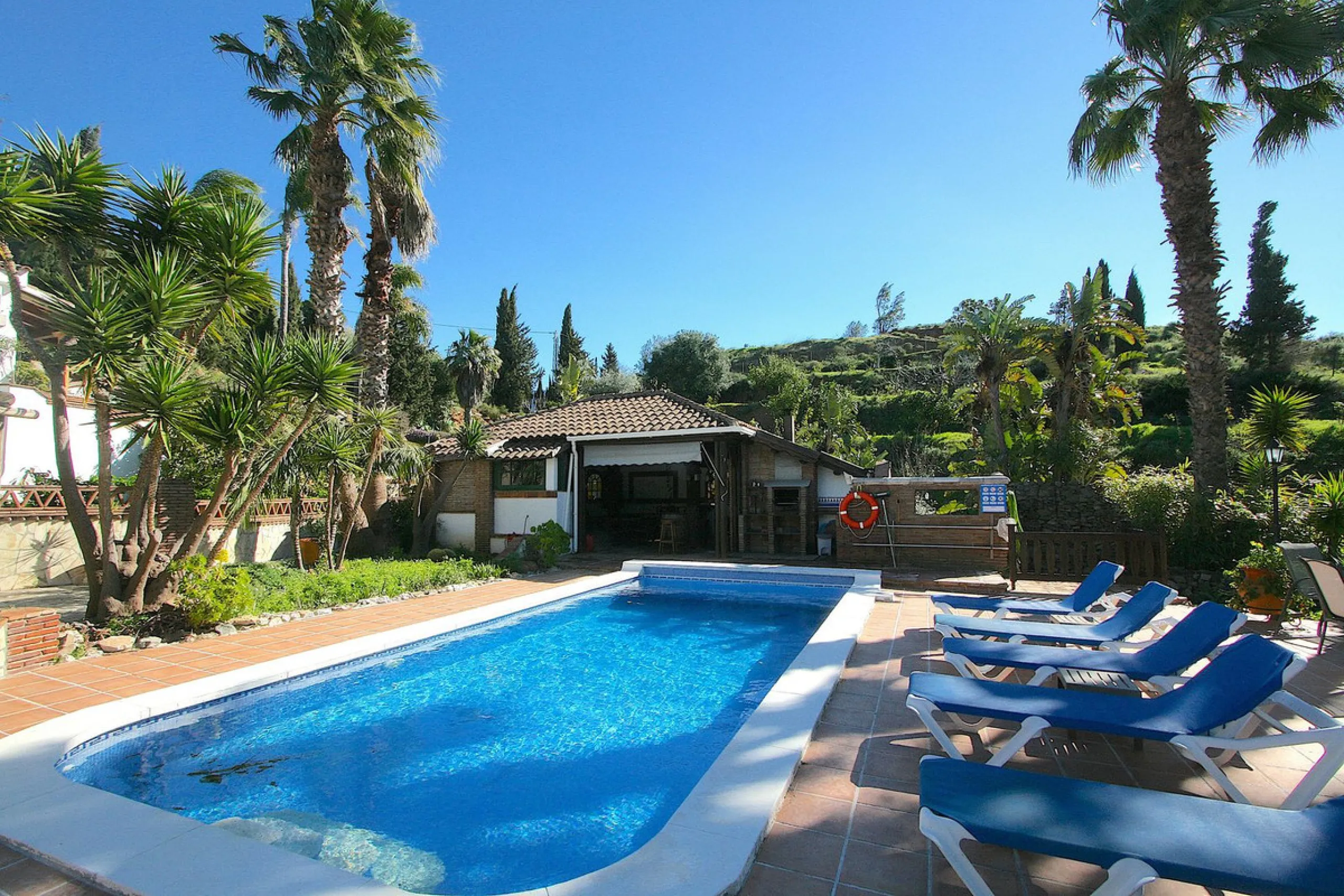 A rare opportunity to own a truly enchanting estate near the picturesque Mijas Pueblo. Set on an expansive 16,000 m² plot, this gated property offers breathtaking panoramic views surrounded by fruit trees, almond trees, and olive groves, creating a peacef