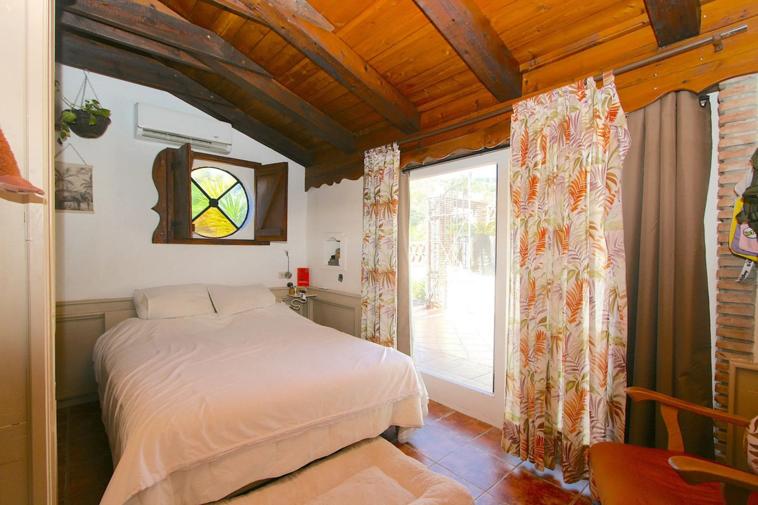 A rare opportunity to own a truly enchanting estate near the picturesque Mijas Pueblo. Set on an expansive 16,000 m² plot, this gated property offers breathtaking panoramic views surrounded by fruit trees, almond trees, and olive groves, creating a peacef