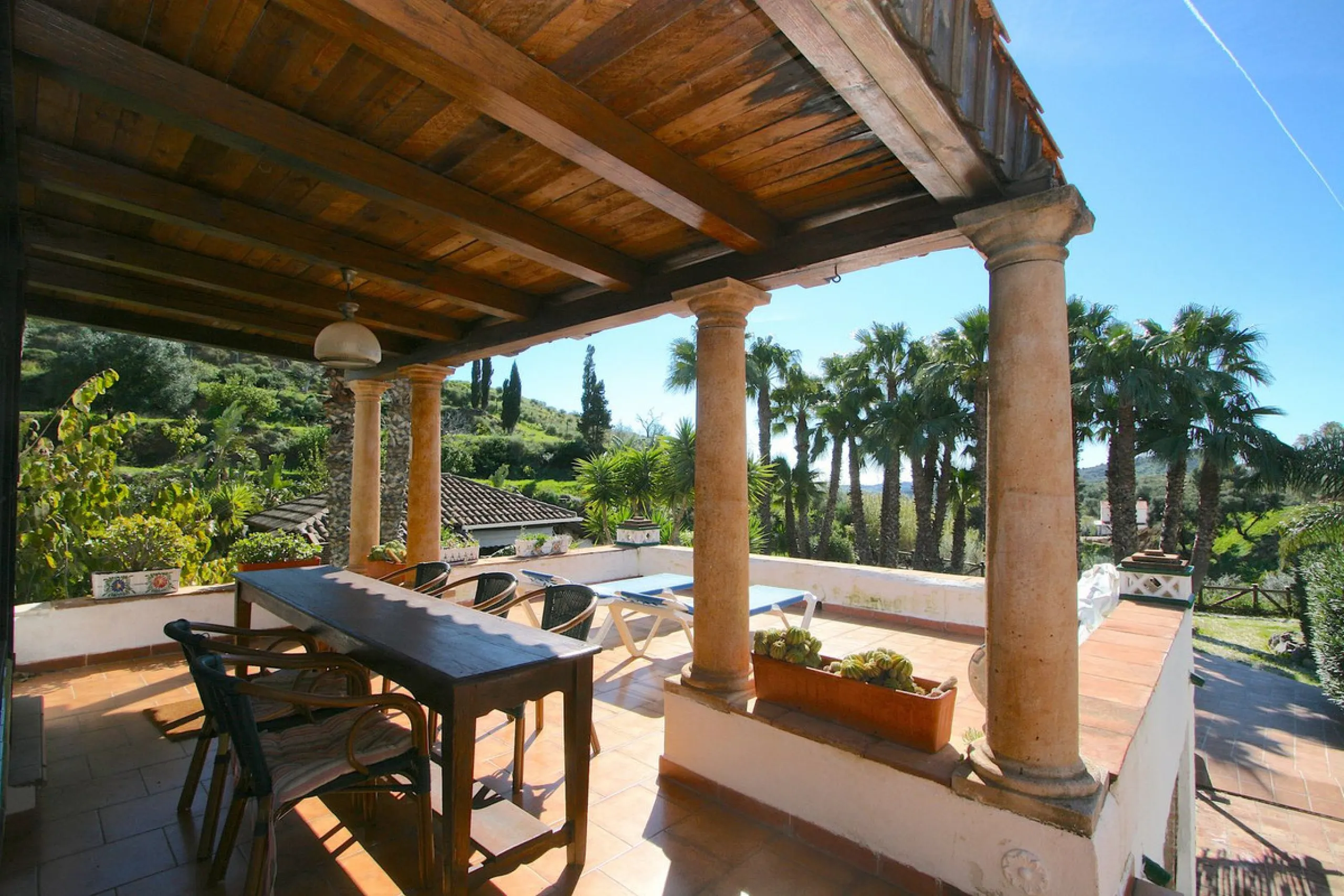 A rare opportunity to own a truly enchanting estate near the picturesque Mijas Pueblo. Set on an expansive 16,000 m² plot, this gated property offers breathtaking panoramic views surrounded by fruit trees, almond trees, and olive groves, creating a peacef