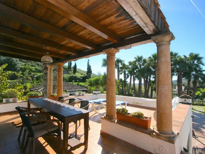 A rare opportunity to own a truly enchanting estate near the picturesque Mijas Pueblo. Set on an expansive 16,000 m² plot, this gated property offers breathtaking panoramic views surrounded by fruit trees, almond trees, and olive groves, creating a peacef