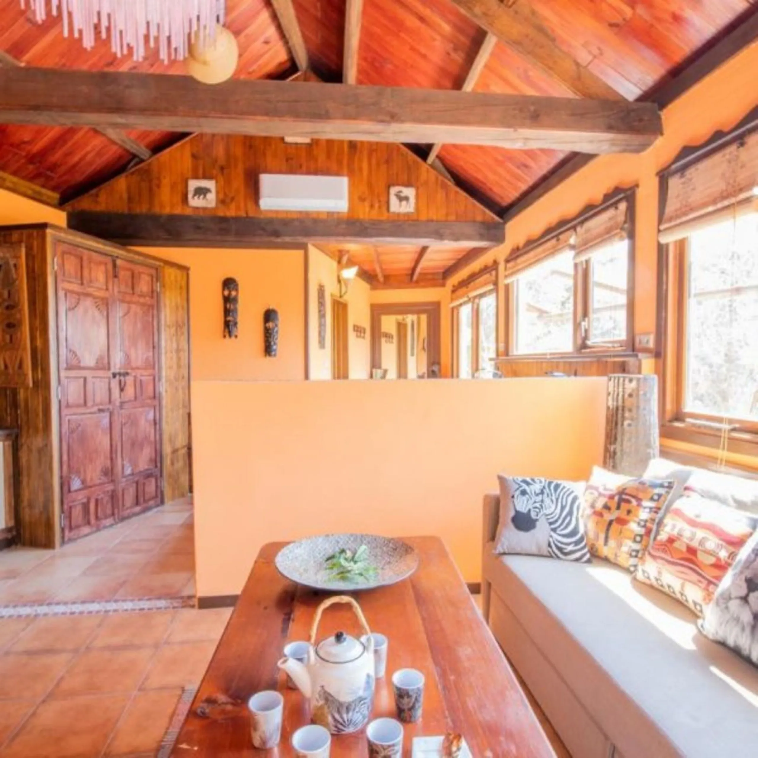 A rare opportunity to own a truly enchanting estate near the picturesque Mijas Pueblo. Set on an expansive 16,000 m² plot, this gated property offers breathtaking panoramic views surrounded by fruit trees, almond trees, and olive groves, creating a peacef