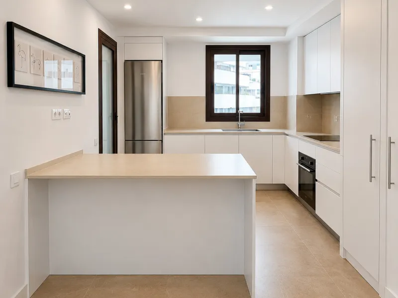 This ready to move in duplex penthouse, set within a modern community in Las Mesas of Estepona Port area, stands out for its impressive solarium with panoramic sea views. Built in 2025, the property offers a contemporary lifestyle in a sought-after locati