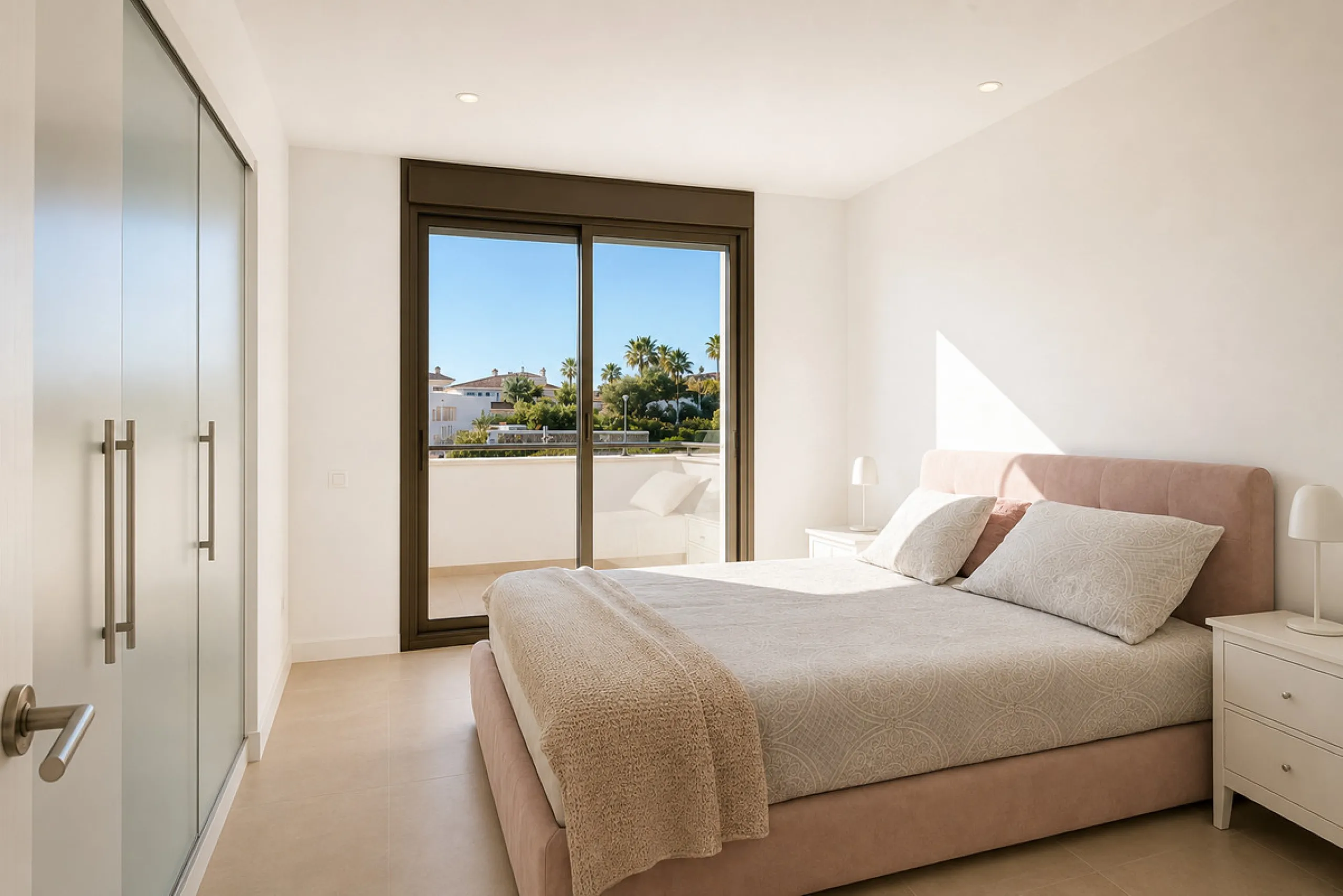 This ready to move in duplex penthouse, set within a modern community in Las Mesas of Estepona Port area, stands out for its impressive solarium with panoramic sea views. Built in 2025, the property offers a contemporary lifestyle in a sought-after locati