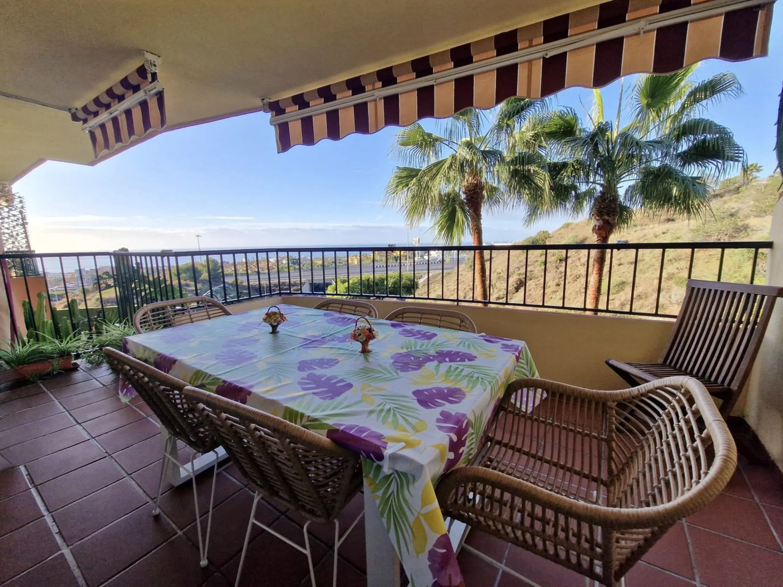 Price reduction !! Immaculate, beautifully reformed, spacious ground floor duplex apartment with 2 terraces, private garden AND sea and pool views!!  Located in a quiet corner of this fabulous community, the apartment, at entry level, consists of hallway,