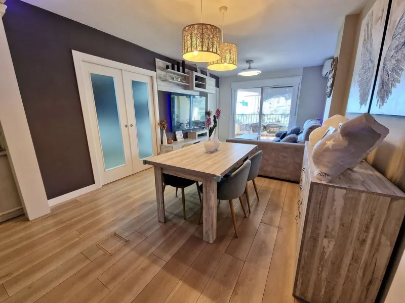 Price reduction !! Immaculate, beautifully reformed, spacious ground floor duplex apartment with 2 terraces, private garden AND sea and pool views!!  Located in a quiet corner of this fabulous community, the apartment, at entry level, consists of hallway,